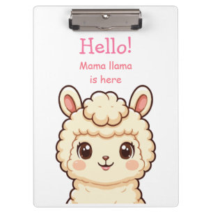 Carpeta De Pinza Diseño de ilustración de llama adorable