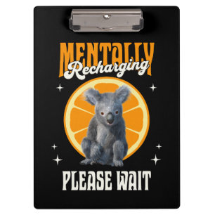 Carpeta De Pinza Diseño de Koala Introvertido Recargándose Mentalme