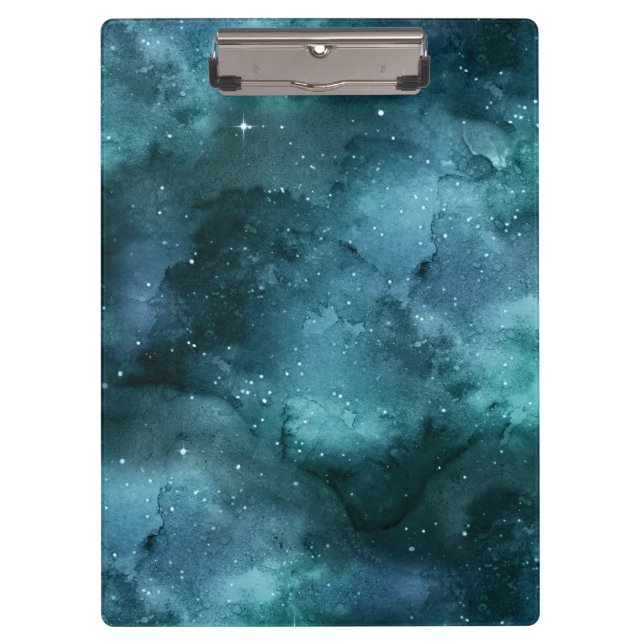 Carpeta De Pinza Diseño de la serie de galaxias verde azuladas 7 (Anverso)