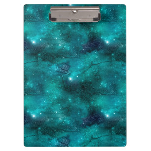 Carpeta De Pinza Diseño de la Serie Galaxia Verde Azulada 8