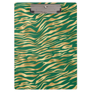 Carpeta De Pinza Diseño de la serie Safari Esmeralda y Oro 2