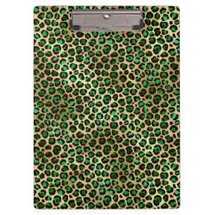Carpeta De Pinza Diseño de la serie Safari Esmeralda y Oro 8