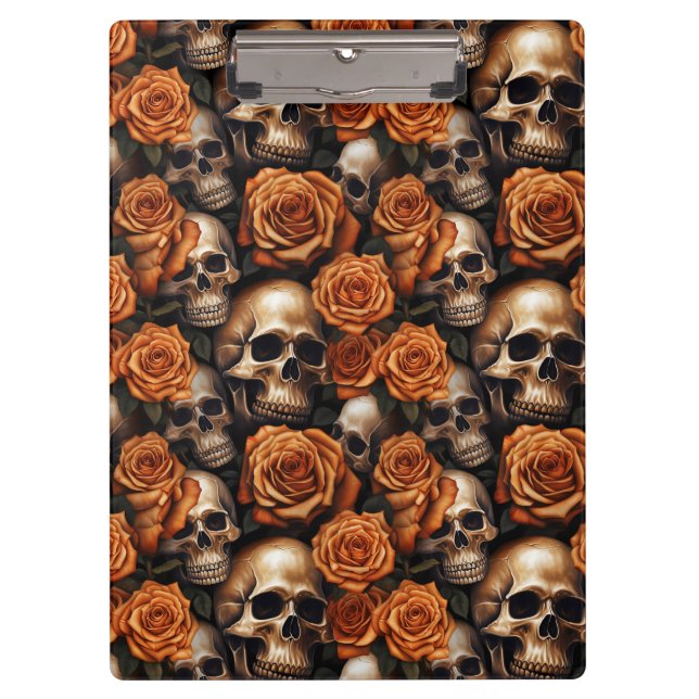 Carpeta De Pinza Diseño de la serie Skull y Rosas 9 (Anverso)