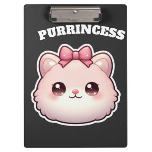 Carpeta De Pinza Diseño de lazo rosa lindo de gatito Princesa Cute