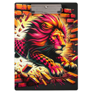 Carpeta De Pinza Diseño de león