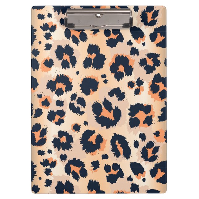Carpeta De Pinza Diseño de leopardo (Anverso)