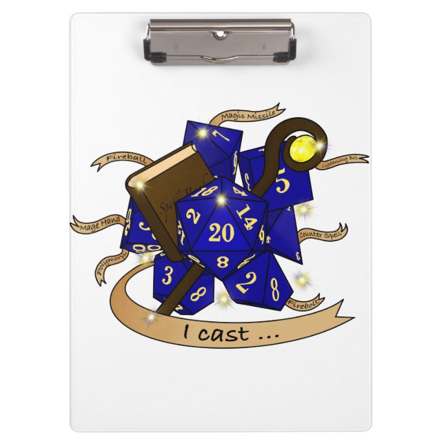 Carpeta De Pinza Diseño de los dados del asistente (Anverso)