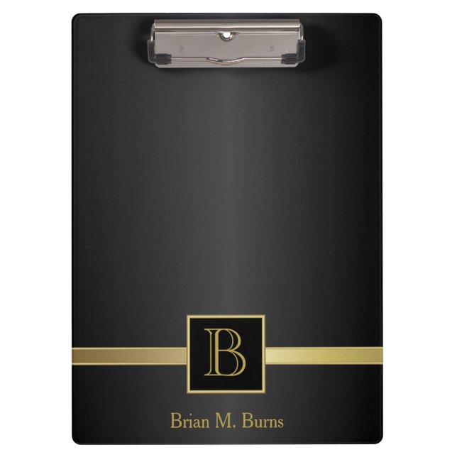 Carpeta De Pinza Diseño de monograma ejecutivo (Anverso)