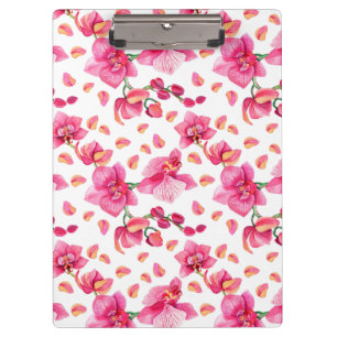 Carpeta De Pinza Diseño de orquídeas con acuarela 2
