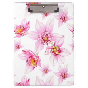 Carpeta De Pinza Diseño de orquídeas en acuarela 15