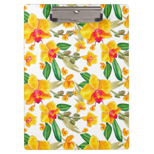 Carpeta De Pinza Diseño de orquídeas en acuarela 9  