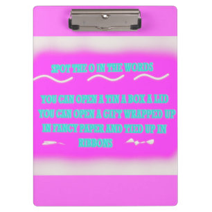CARPETA DE PINZA DISEÑO DE PALABRAS DE EDUCACIÓN ROSA