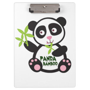Carpeta De Pinza Diseño de Panda de Bambú Adorable, perfecto para