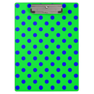 Carpeta De Pinza Diseño de patrón de lunares azules sobre verde