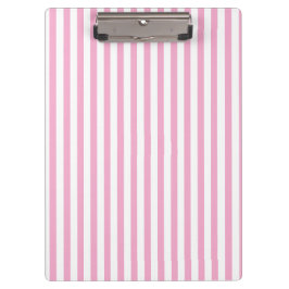 Carpeta De Pinza Diseño de Patrón de Raya Vertical Rosa Blanco