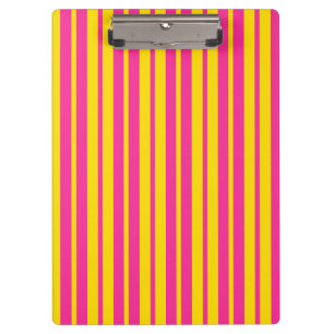 Carpeta De Pinza Diseño de patrón de rayas elegante rosa amarillo