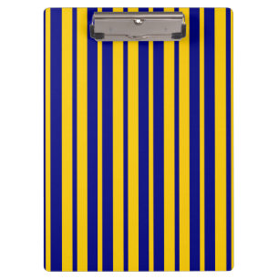 Carpeta De Pinza Diseño de patrón de rayas elegantes azul amarillo