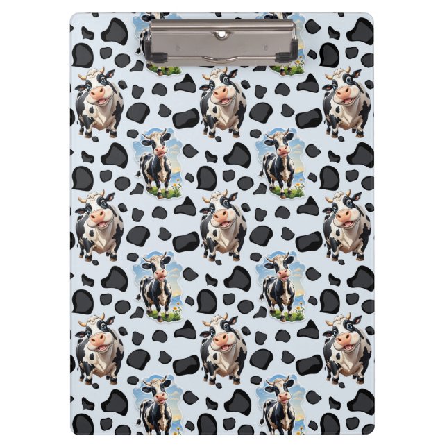 Carpeta De Pinza Diseño de patrones de animales de vaca (Anverso)