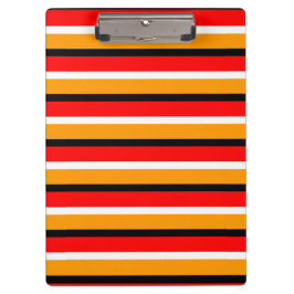 Carpeta De Pinza Diseño de patrones de rayas de Naranja rojo