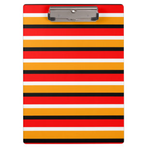 Carpeta De Pinza Diseño de patrones de rayas de Naranja rojo