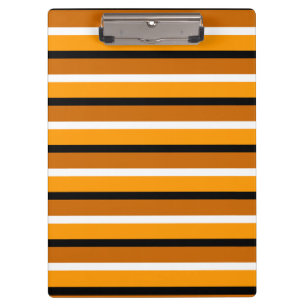 Carpeta De Pinza Diseño de patrones de rayas marrones naranjas