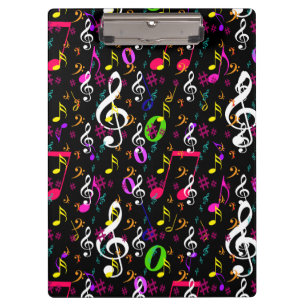 Carpeta De Pinza Diseño de patrones de símbolos musicales