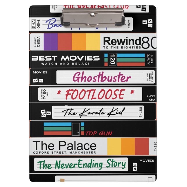 Carpeta De Pinza Diseño de películas VHS retro (Anverso)