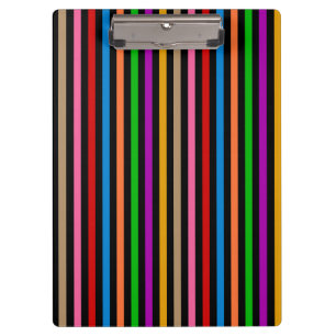 Carpeta De Pinza Diseño de rayas de arcoíris coloridas - negro 