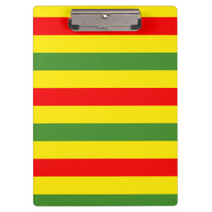 Carpeta De Pinza Diseño de rayas rojas amarillas y verdes