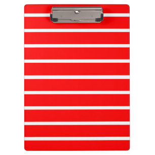 Carpeta De Pinza Diseño de rayas rojas y blancas