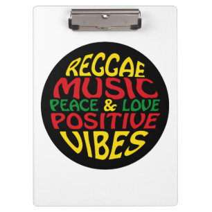 Carpeta De Pinza Diseño de reggae con declaraciones y citas positiv