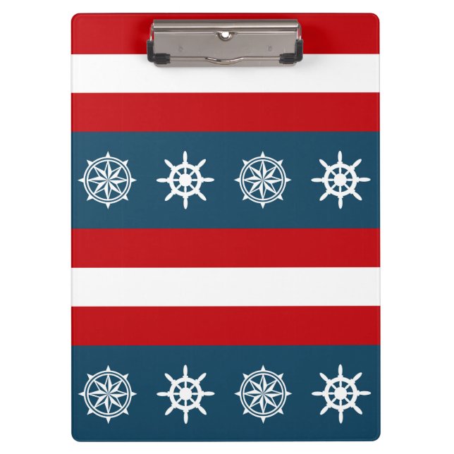 Carpeta De Pinza Diseño de temática náutica (Anverso)