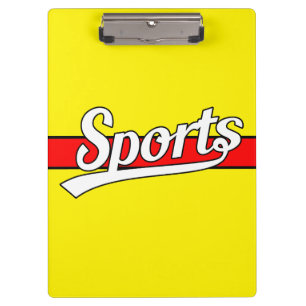 Carpeta De Pinza Diseño de texto: blanco de los DEPORTES + tu propi