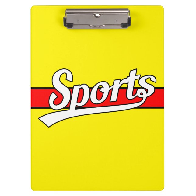 Carpeta De Pinza Diseño de texto: blanco de los DEPORTES + tu propi (Anverso)