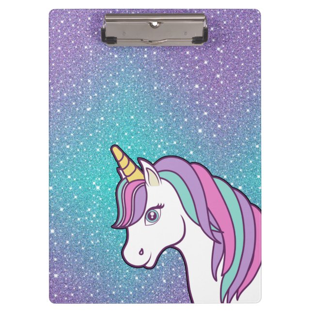Carpeta De Pinza Diseño de unicornio (Anverso)