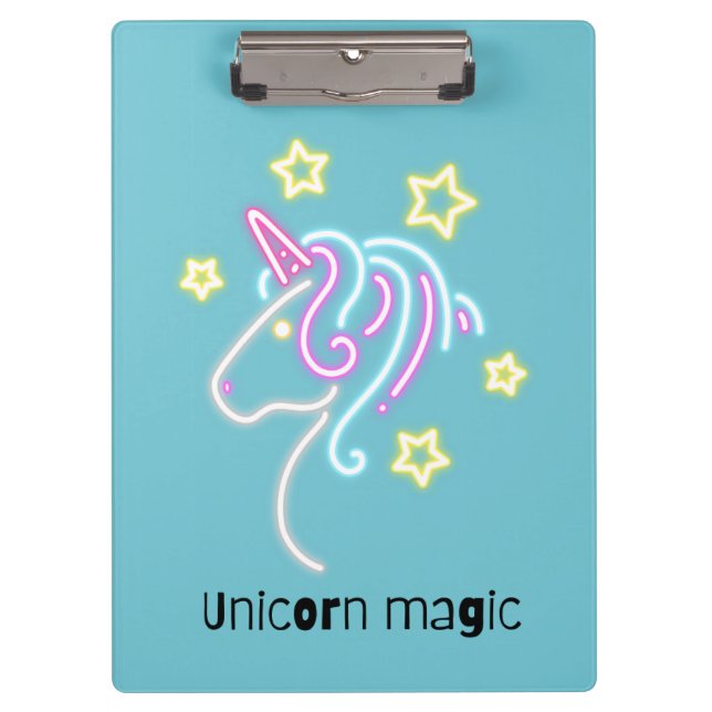 Carpeta De Pinza Diseño de unicornio cutáneo (Anverso)