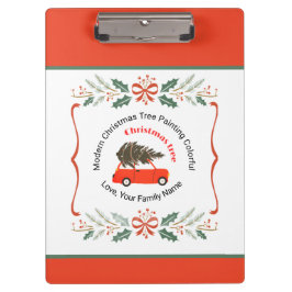 Carpeta De Pinza Diseño de vacaciones personalizado Texto de Navida