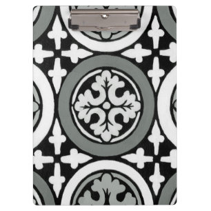 Carpeta De Pinza Diseño decorativo de la teja del rosetón del