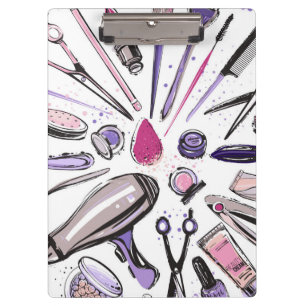 Carpeta De Pinza Diseño del círculo del maquillaje