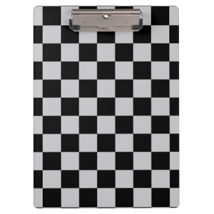 Carpeta De Pinza Diseño del patrón Ash Gray Gray Checker