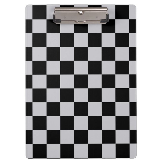 Carpeta De Pinza Diseño del patrón Ash Gray Gray Checker (Anverso)