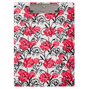 Carpeta De Pinza Diseño del patrón de Ilustracion floral de rosa ro