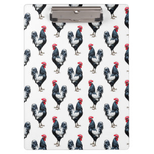 Carpeta De Pinza Diseño del patrón de pollo de cokerel