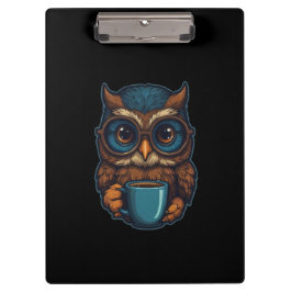 Carpeta De Pinza Diseño divertido de "Aluña Cuta con Café"