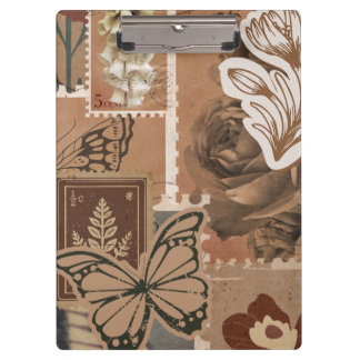 Carpeta De Pinza Diseño estético marrón vintage