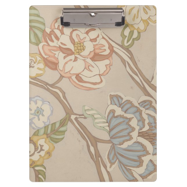 Carpeta De Pinza Diseño floral decorativo Organza Chintz (Anverso)
