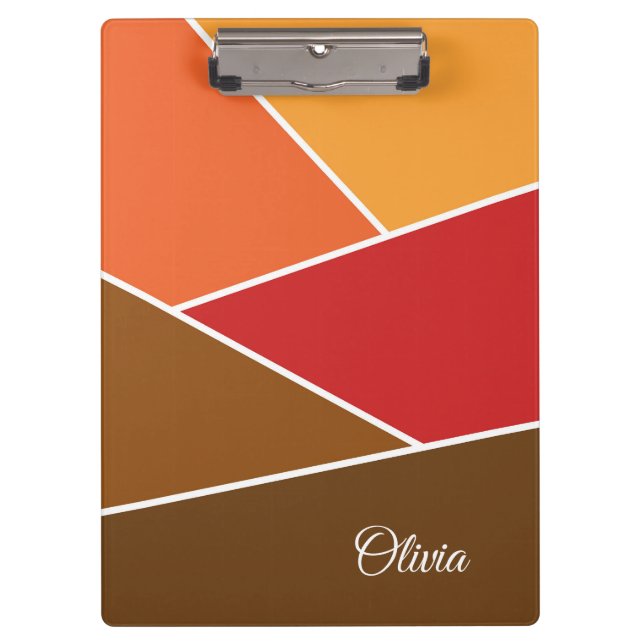 Carpeta De Pinza Diseño geométrico de estilo retro (Anverso)