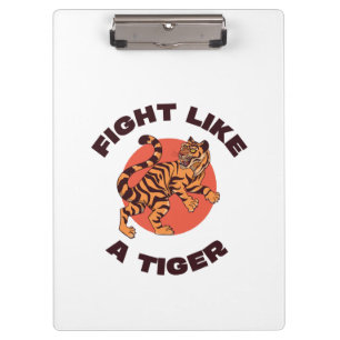 Carpeta De Pinza Diseño Motivacional Lucha Como un Tigre