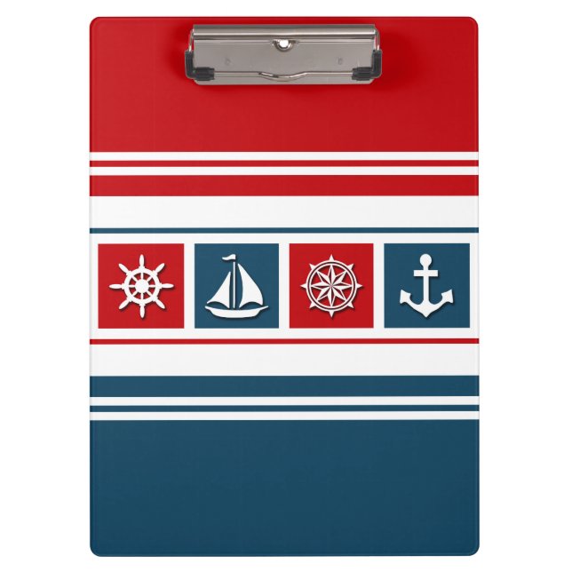 Carpeta De Pinza Diseño náutico (Anverso)