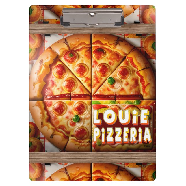 Carpeta De Pinza Diseño Pizza Pizzeria (Anverso)